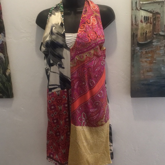 Dresses & Skirts - NWT vintage Alice and Trixie destiny patchwork halter dress extra small